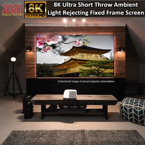 Customized Size 16:9 PET Crystal High Gain ARL Projection Screens Designed for UST projector Home Theater & Meeting Room