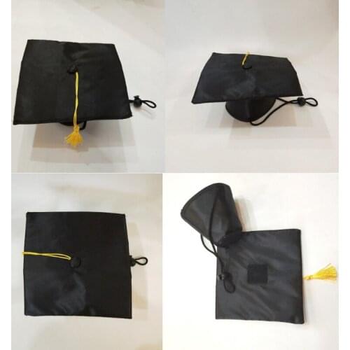 Pet Graduation Caps with Yellow Tassel Dog Cat Holiday Costume Halloween Dress up A1