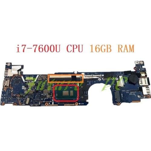 JOUTNDLN FOR Dell Latitude 5289 Laptop Motherboard 7DCRR 07DCRR CN-07DCRR LA-E111P W/ i7-7600U CPU 16GB RAM Tested