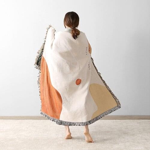 Afternoon Time Throw Blanket Multifunction Universal Cover Pink Decorative Slipcover Cobertor Sofa Travel Blankets For Beds