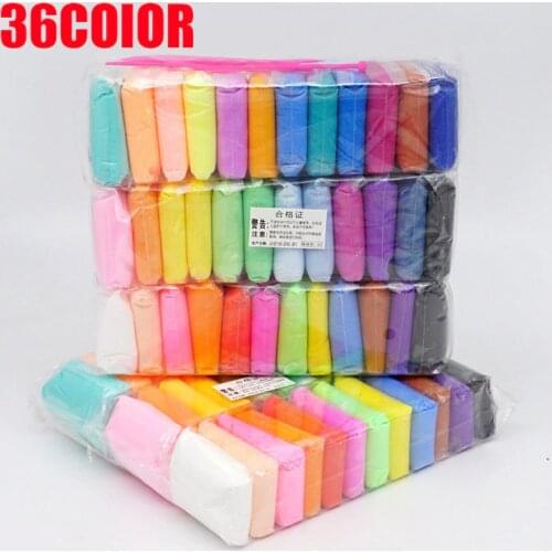 36 colors/Set Fluffy Slime Toys Putty Soft Clay Antistress Light Plasticine Slime Supplies Sand Fidget Gum Polymer Clay for kids