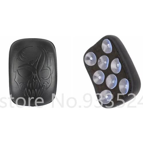 Skull 8 Suction Cup Cross Pillion Passenger Pad Seat For Harley Dyna Sportster 883 Touring Cruiser Chopper Custom New