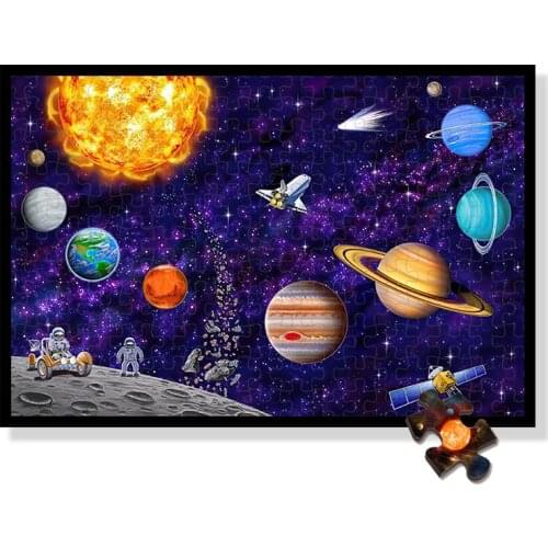 Solar system jigsaw puzzle 300 500 1000 pieces adult starry sky planet universe wooden puzzles toys Milky Way Adornment picture