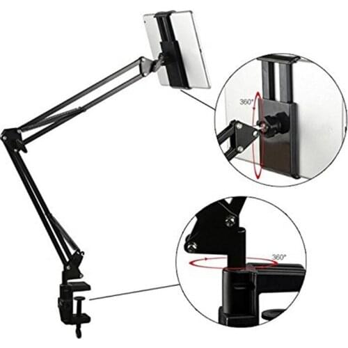 2020 Desk Table Folding Lazy Tablet and Phone Mount Bracket Holder with Extendable Clamp