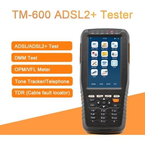 TM-600 ADSL ADSL2+ Tester ADSL WAN & LAN Tester xDSL Line Test with DMM OPM VFL Tone Tracker and TDR functions
