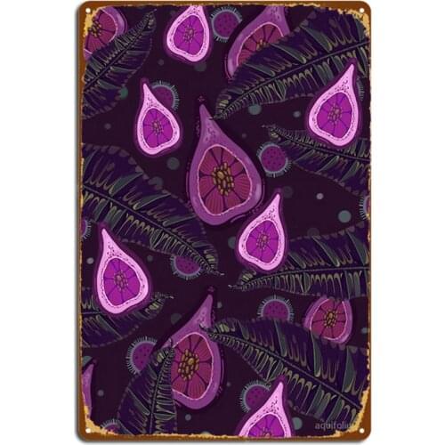 Funky Fig - Purple Metal Signs Wall Mural Cinema Design Plaques Tin sign Posters