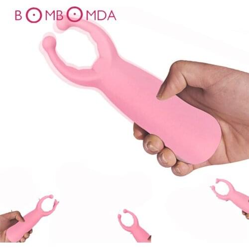 Sex Shops Charging Clitoris Stimulator Vibrating Nipple Clip Clamp Dildo Penis Clit Clitoral Msssage Vibrator Sex Toys For Woman