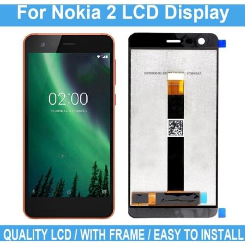 5.0" For Nokia 2 LCD Display Touch Screen No Frame For Nokia 2 Digitizer Display Repair Parts With Tool+Tested
