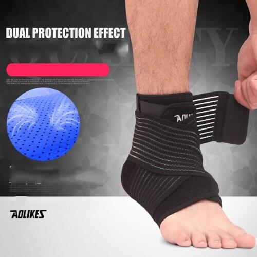 1pc Pro Sports Fitness Feet Cross Winding Ankle Dual Protector Guards Belt Bracer Body Building Bandage Band Training Gym Wrap