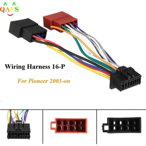 16 Pin Harness Connector for Pioneer 2003-on Car Stereo Radio Player ISO Wiring