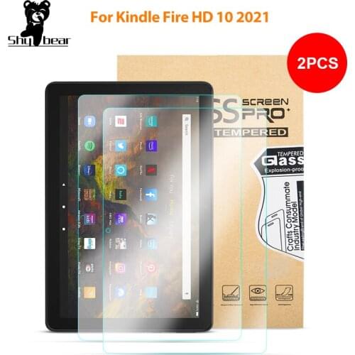 2PCS Tempered Glass for Kindle Fire HD 10 Screen Protector Protective Film for Fire 10 9th 10th Tablet
