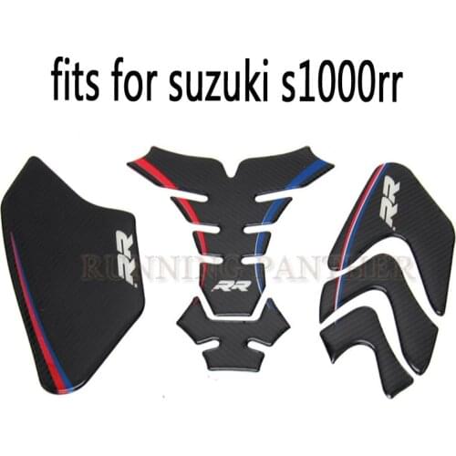 Carbon Fiber 3D ADESIVI Sticker Decal Emblem Protection Tank Cover Pad Cas Cap For BMW S1000RR S1000R S1000 RR HP4