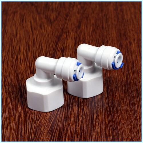 5PCS 1/2" Female Thread -1/4" OD Tube PE Pipe Fitting Hose Elbow Quick Connector Aquarium RO Water Filter Reverse Osmosis System