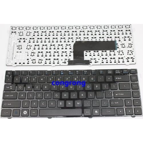 English Keyboard for Pegatron B14Y B34FD DNS (0150931) MP-11P53SU-5281 With frame 0KN0-A01RU12 US BLACK