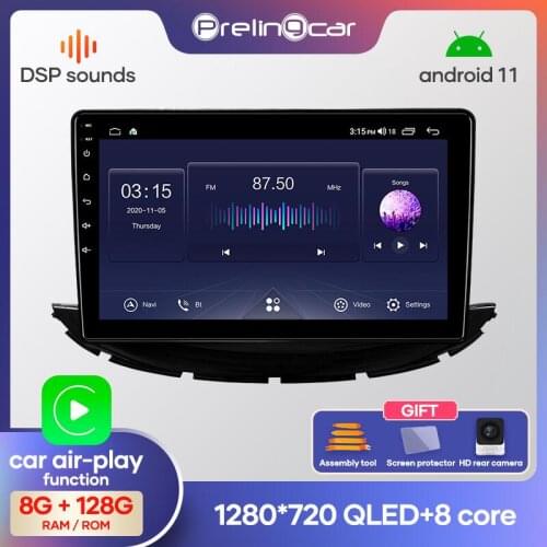 Prelingcar Android 10.0 no DVD 2 Din Car Radio Multimedia Video Player Navigation GPS For Chevrolet TRAX 2017-2018 Octa
