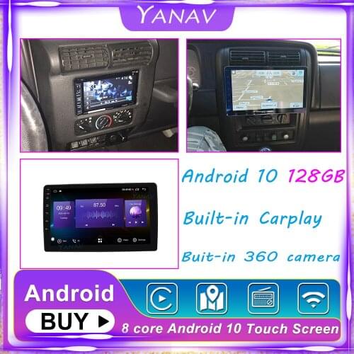 2 Din Auto Multimedia GPS Navigation Head Unit For Jeep Universal Android 10.0 HD Car Radio Stereo Receiver Tape Recorder 128GB
