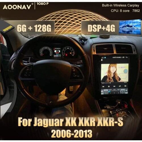 128GB car radio 2din Android 10.0 For Jaguar XK XKR XKR-S 2006 - 2013 car multimedia player Stereo receiver GPS navigator