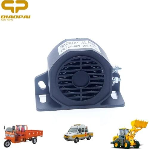 12V 24V 48V 80V Car Reverse Alarm Horn Security Alarm 105DB Loud Sound Waterproof Backup Waring Horn Trailer Excavators Truck