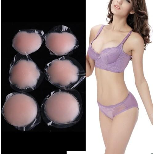10 Pair Reusable Invisible Self Adhesive Silicone Breast Chest Nipple Cover Bra Pasties Pad Petal Mat Stickers For Woman