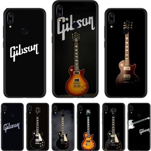 Gibson Guitar retro art music Phone Case For Xiaomi Redmi Note 4 4x 5 6 7 8 pro S2 PLUS 6A PRO soft shell funda hull