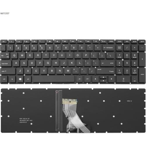 Laptop US Version Keyboard New for HP Pavilion 15-DA 15-DB 15-DW TPN-C135 250 255 G7 Small Enter With Backlit BLACK & Silver