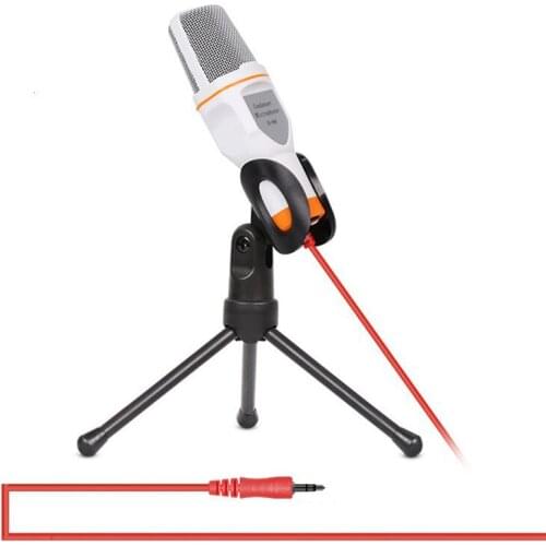 Microphone 3.5mm Plug Home Stereo MIC Desktop Tripod for YouTube PC Video for Skype Chatting Gaming Podcast Recording