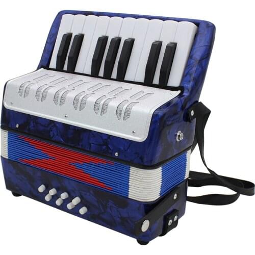 Mini 17-Key 8 Bass Accordion Educational Musical Instrument Toy for Kids Amateur Beginner Christmas Gift