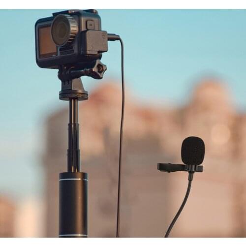 3.5mm Mini Lapel Mic for OSMO ACTION Condenser Recording Microfone Ultra-wide Camera Clip Microphone Vlog Video Recording