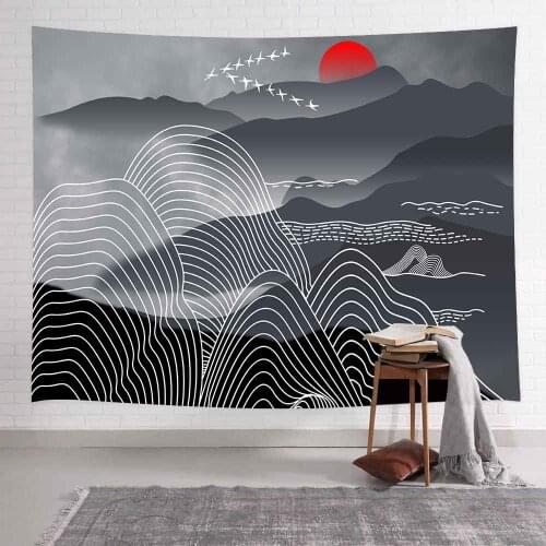 Simsant Great Wave Whale Tapestry Trippy Ocean Animals Marine Life Art Wall Hanging Tapestries for Living Room Home Decor