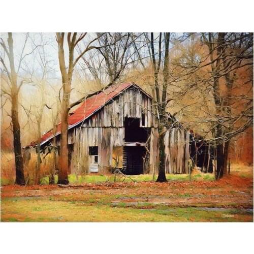 Autumn scenery 5d diy diamond painting house tree full square 3d diamond mosaic kit embroidery handicraft decoration