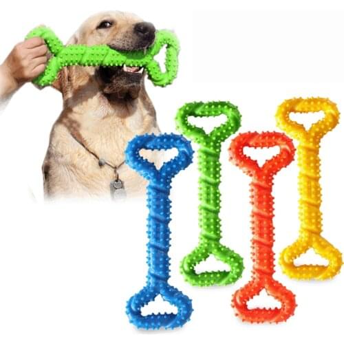 Pawstrip Bone Large Dog Toys Soft TPR Bite Resistant Dog Chew Toy Pet Training Toys For Dogs Cleaning Tooth Puppy Toy 32x11cm