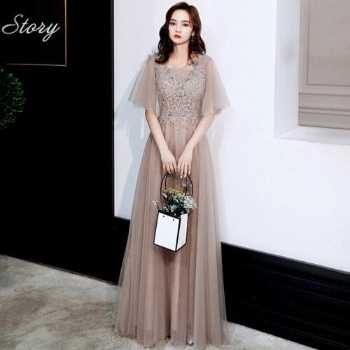 Summer party dress Prom Dresses Long dress Vestido de Festa A-line elegant V-neck Beading evening formal gown qipao cheongsam