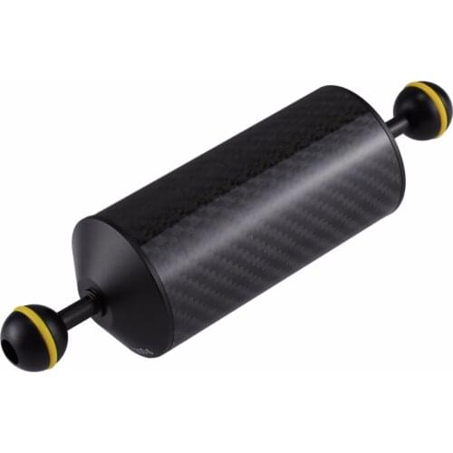 PULUZ Carbon Fiber Float Buoyancy Aquatic Arm Dual Ball Floating Arm Diving Camera Underwater Diving Tray 80mm 60mm