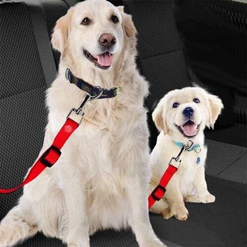 Pet leash Dog Seat Belt Safety Harness Restraint Adjustable Leash Travel Clip Cat Dog Car Seat Belt Dog Accessories