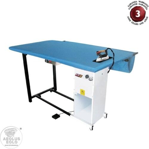 Professional Ironing Blowing Heated Vacuum Rectangular Table Powerful Ironing System with Steam Boiler Vertical Steaming TS06