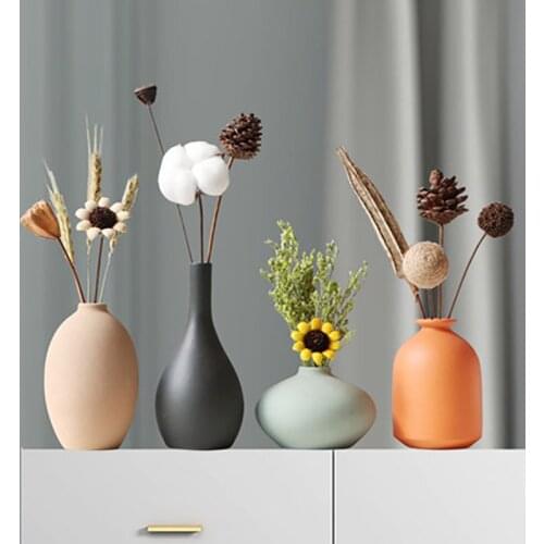 Vase Living Room Decoration Vases Home Decor Maison Decorations Accessories Flower Pot Home Ceramic Inserted Nordic Wind Jarron