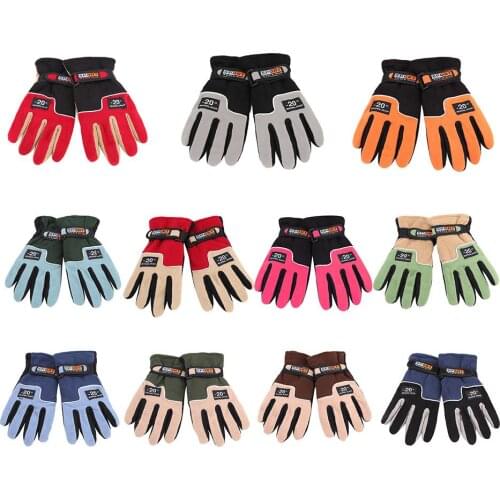 Concave And Convex Thickened Outdoor Windproof Warm Fleece Gloves Womens Sports Running Gloves Winter Gloves Ski Gloves