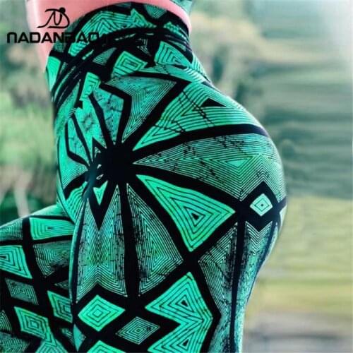 NADANBAO Push Up Slim Fitness Leggings For Women 3D Printed Cobweb High Waist Sweatpants Casual Elastic Slim Workout Pants