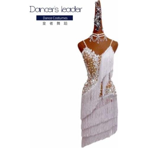 New Latin Dance Dress Competition Dress Costumes Skirt Performing Dress Adult Customize Children Red Matador Skirt Split Skirtes