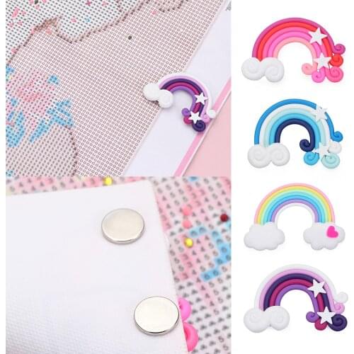 1PC Rainbow Diamond Painting Tools Magnet Cover minder for Parchment Paper Cover Holder Diamond Painting Accessories