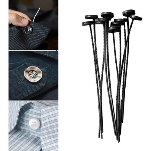 10/30/60pcs Plastic Fixed Tool Needle Return Button Needleless Button Sew