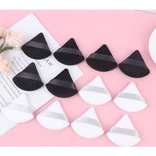 4pcs Cosmetic Puff Triangle Velvet Foundation Cream Mini Face MakeUp Sponge