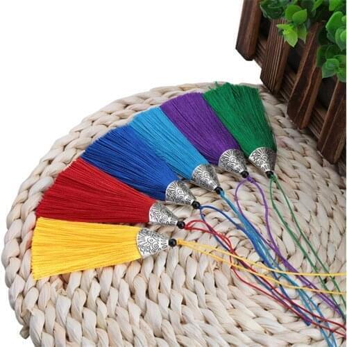5Pcs Curtain Key Chain Tassel Pendant Trim Craft 8 cm Multi-color Bookmark Jewelry Sewing Multi Color