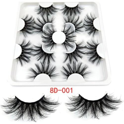 HBZGTLAD 7 pairs 25mm Eyelashes 100% Mink Eyelashes Mink Lashes Natural Dramatic Volume Eyelashes Extension False Eyelashes
