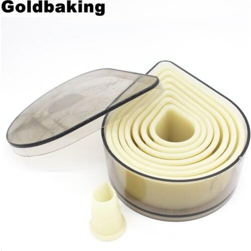 8 Piece Water Drop Shaped Nylon Biscuit Cutter Molds High Quality Cookie Mould