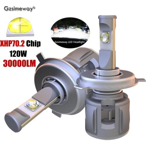 Car Light H4 LED H7 H11 9005 HB3 9006 HB4 D2S D2H Auto Headlamp 9012 H8 D1S 6000k Cambus XHP70 Chip 30000LM Fog Lamp Bulbs 12V