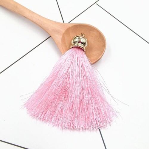 Big Sale 10pcs/lot Golden Caps Velvet Tassel Keychain diy pendant Accessories/charms Trim/Lanyard Tassels jewelry findings/Sets