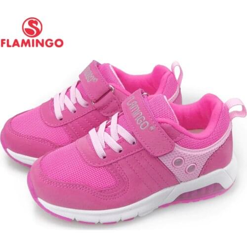 FLAMINGO LED Children Shoes Orthotic Leather Insoles Breathable Spring Kids Girl Sneaker Size 25-31 free shipping 91K-NQ-1260