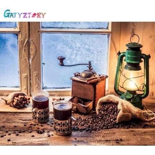 GATYZTORY Coloring By Numbers kerosene lamp Acrylic Handpainted Wall Art Painting By Numbers For Children Kits Home Decor