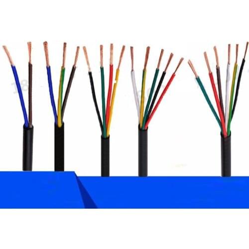 Gb RVV cable 4core power signal control sheath wire 90meter 24AWG or 26AWG